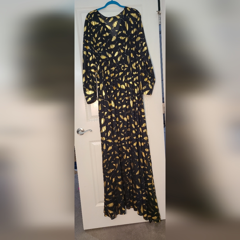 2X NWOT Gold Leaf Goddess Dress